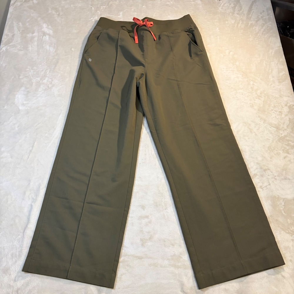 Figs Technical Collection Olive Green Wide Leg Scrub Pants XL 1002468R
